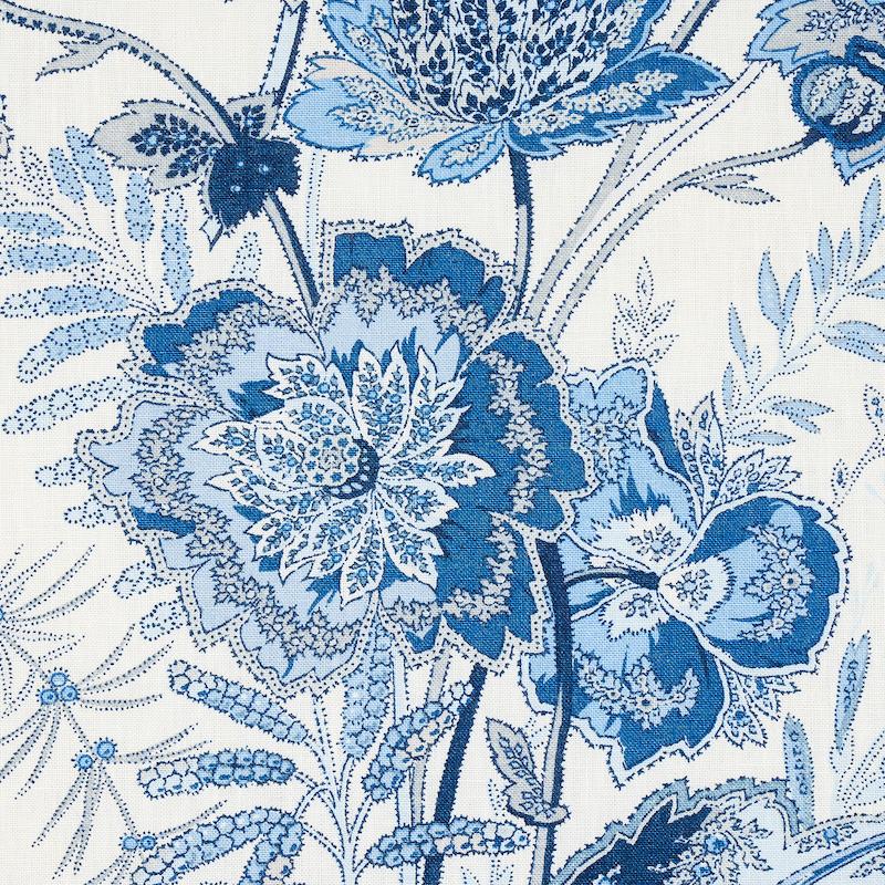 Schumacher Sandoway Vine Delft Fabric