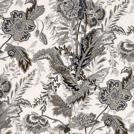 Schumacher Sandoway Vine Charcoal Fabric