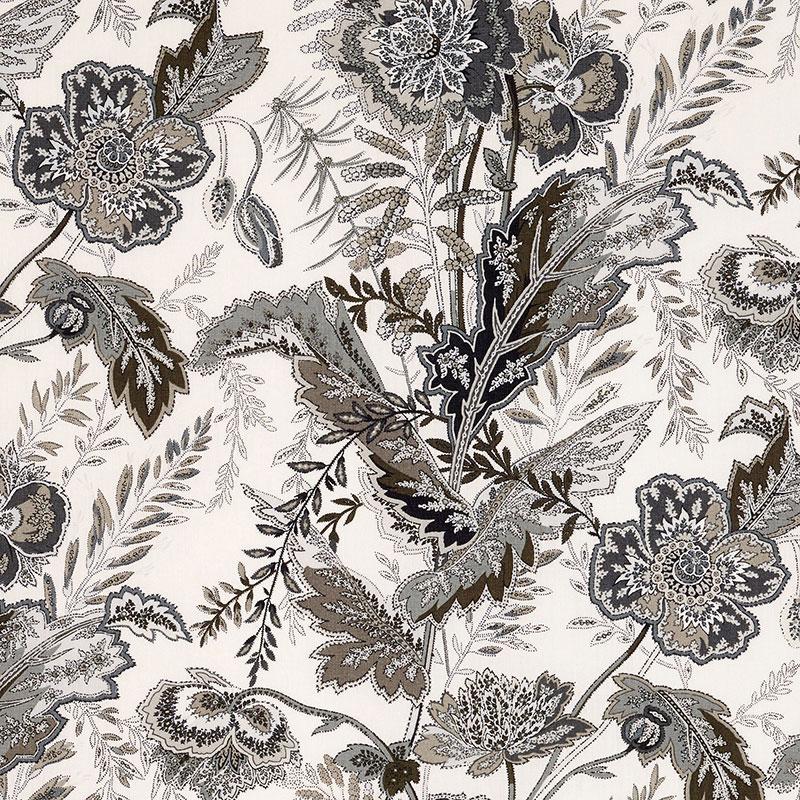 Schumacher Sandoway Vine Charcoal Fabric
