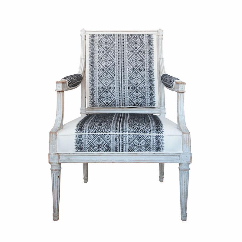 Schumacher Toledo Embroidery Noir Fabric