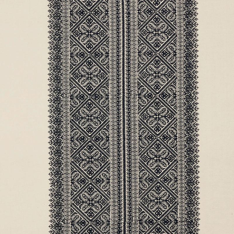 Schumacher Toledo Embroidery Noir Fabric