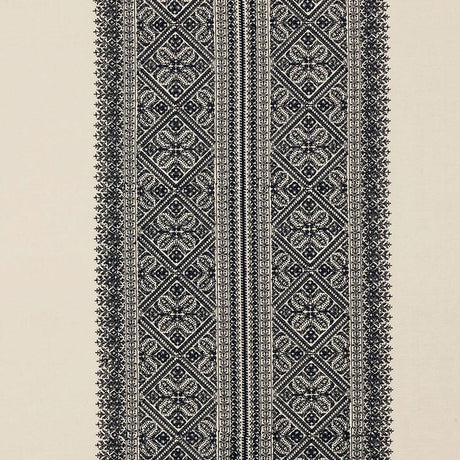 Schumacher Toledo Embroidery Noir Fabric