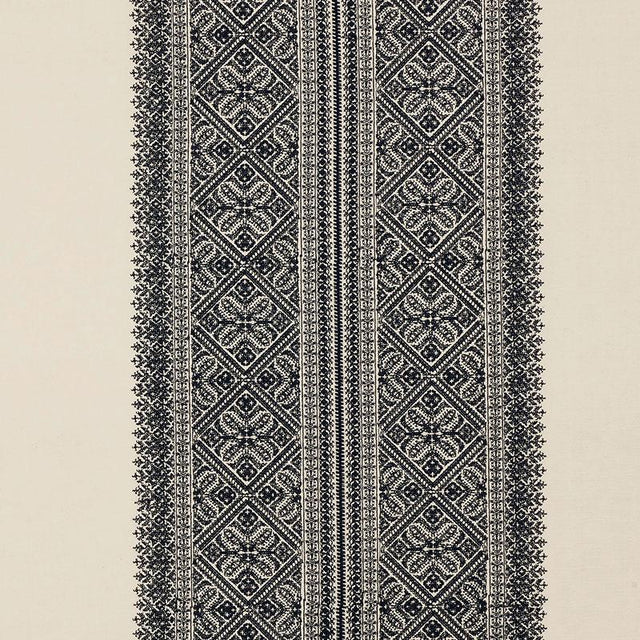 Schumacher Toledo Embroidery Noir Fabric
