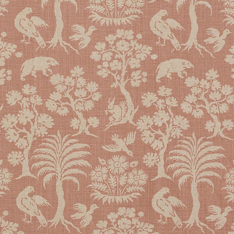 Schumacher Woodland Silhouette Blush Fabric