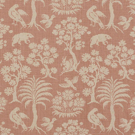 Schumacher Woodland Silhouette Blush Fabric
