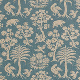 Schumacher Woodland Silhouette Cadet Fabric
