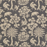 Schumacher Woodland Silhouette Steel Fabric