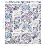 Schumacher Zanzibar Linen Print Hyacinth Fabric