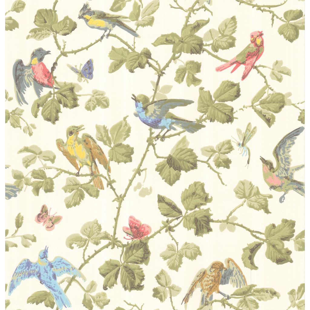 Cole & Son Winter Birds Multi-Coloured Wallpaper