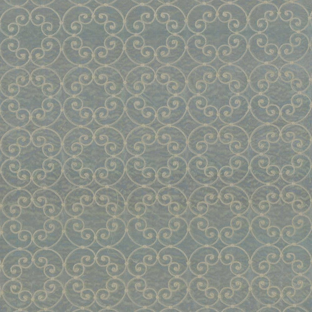 Kasmir Tracery Steel Blue Fabric