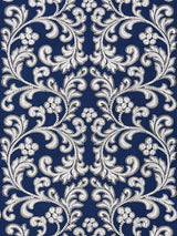Scalamandre Chiara Embroidery Indigo Fabric