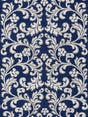 Scalamandre Chiara Embroidery Indigo Fabric