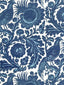 Scalamandre Spoleto | Outdoor Light & Dark Blue On White Fabric