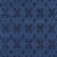 Schumacher Hix Embroidered Sisal Blue Wallpaper
