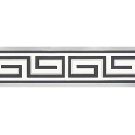 Schumacher Britt Border Graphite Wallpaper