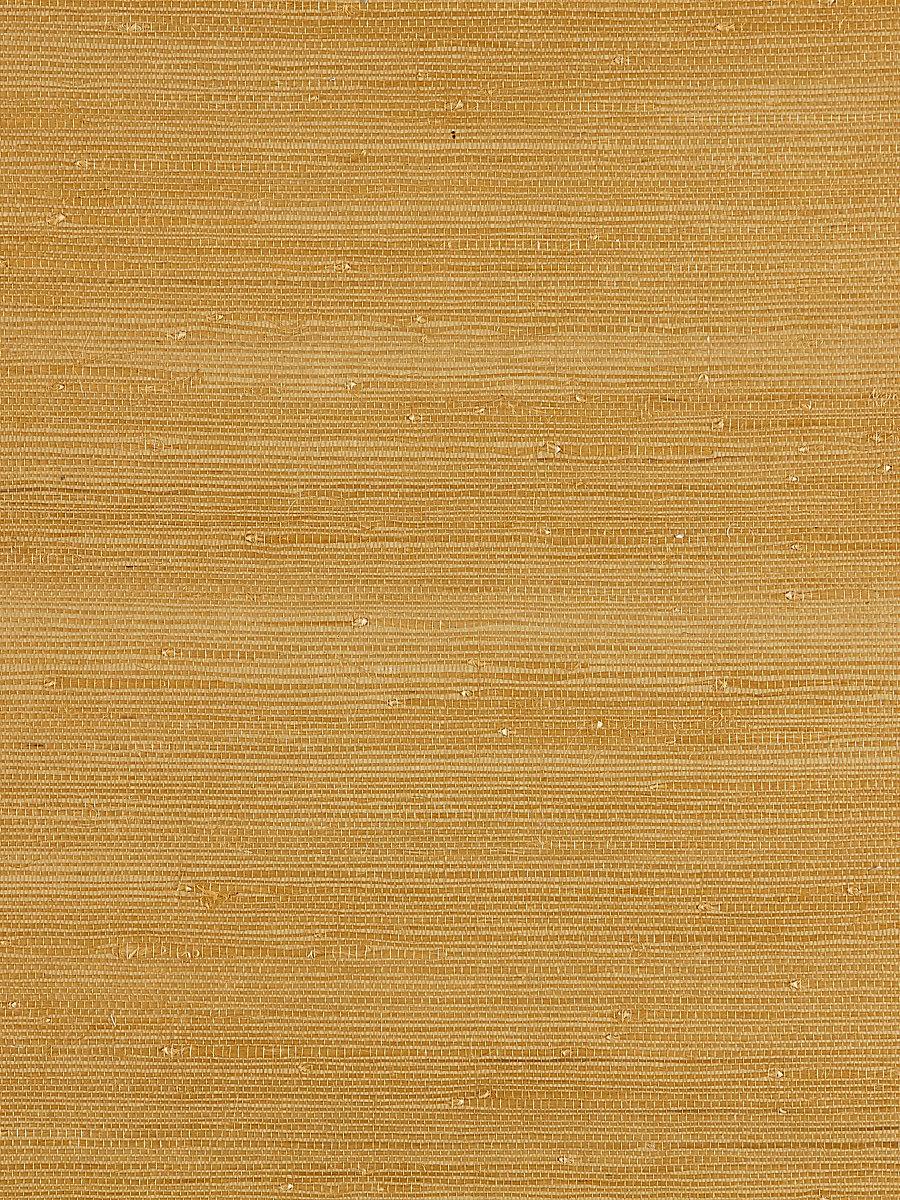 Scalamandre Textured Sisal Saffron Wallpaper