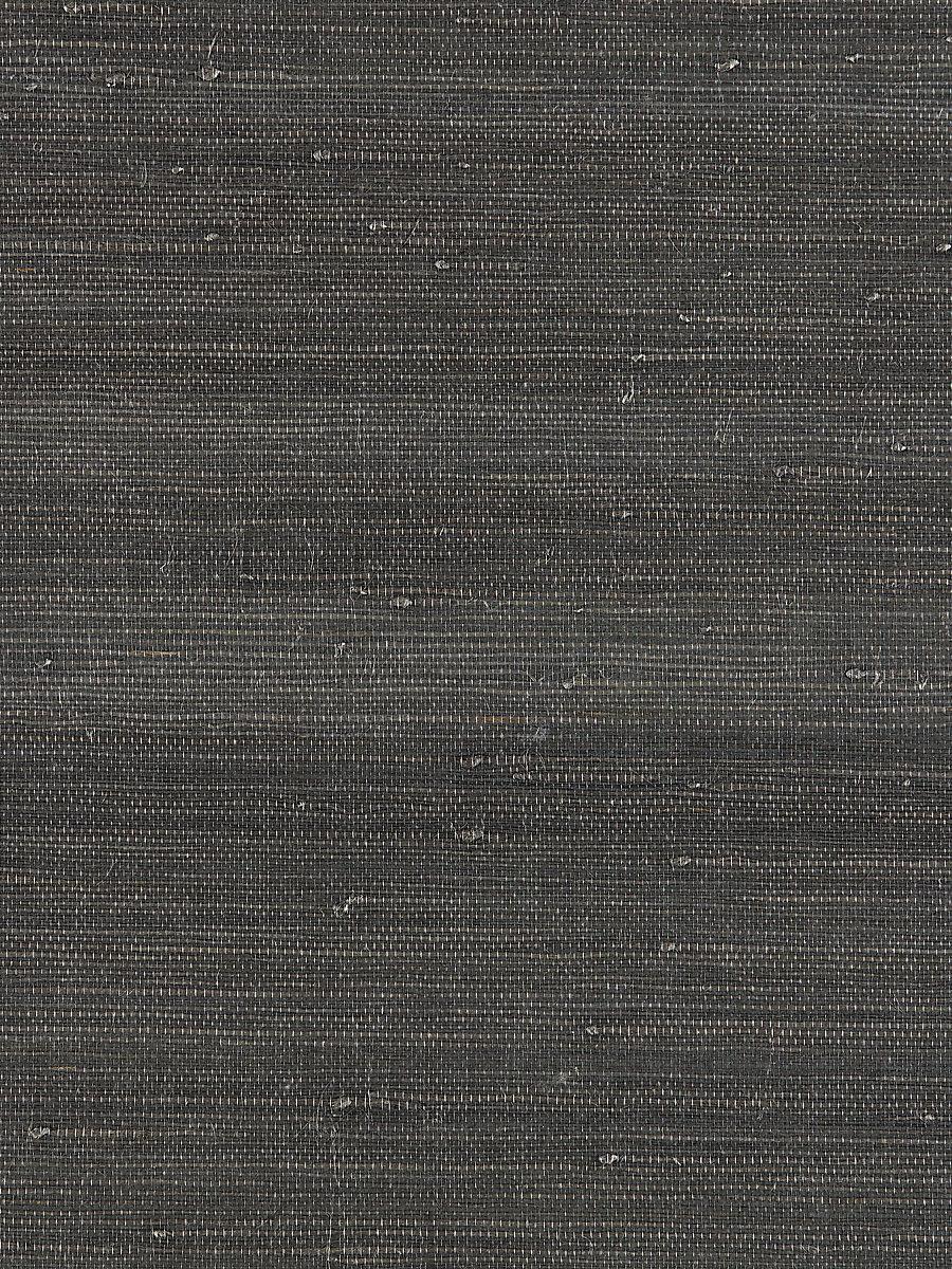 Scalamandre Textured Sisal Anthracite Wallpaper
