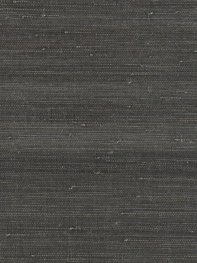 Scalamandre Textured Sisal Anthracite Wallpaper