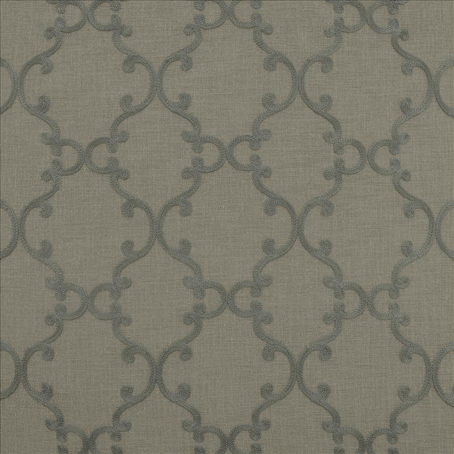 Kasmir Twirl Silver Fabric