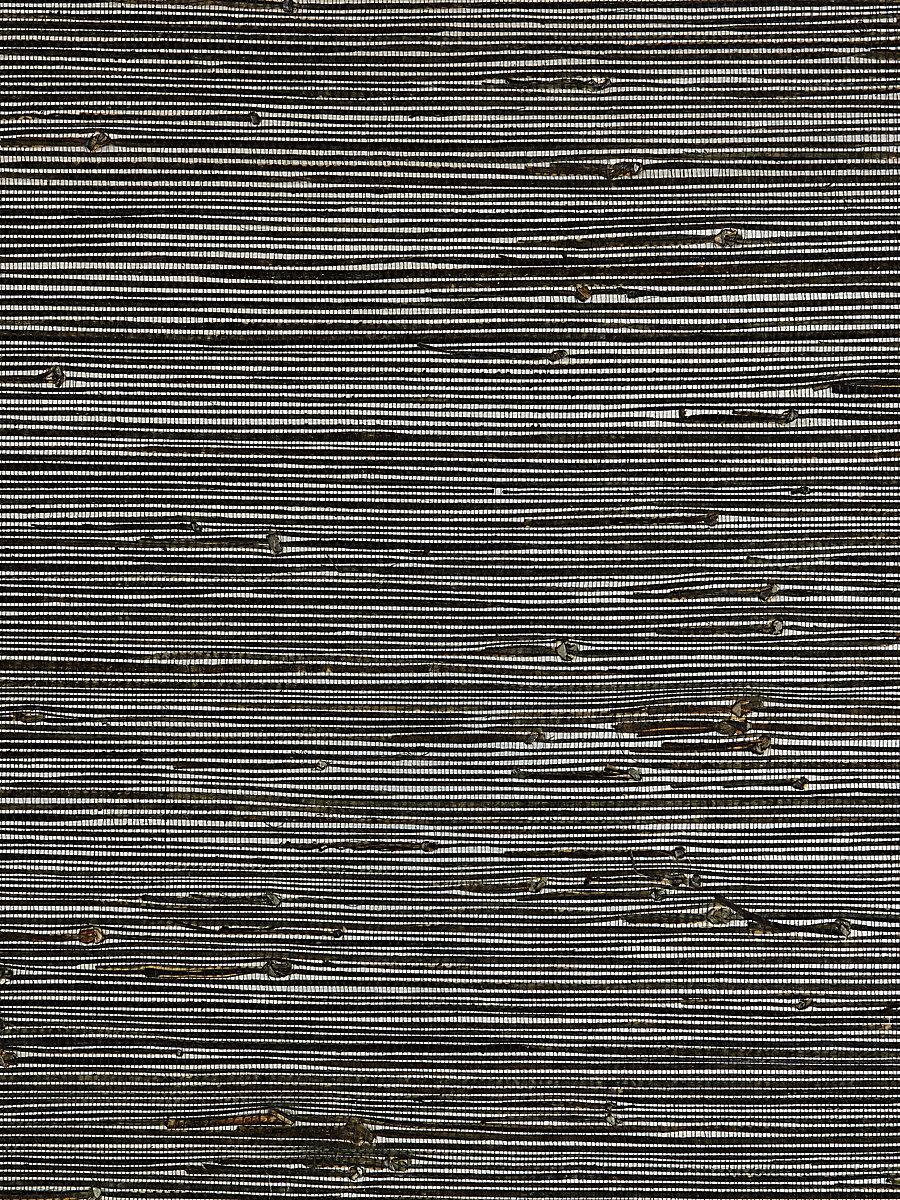 Scalamandre Metallic Jute Weave Granite & Silver Wallpaper