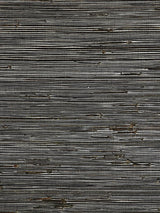 Scalamandre Metallic Jute Weave Granite & Silver Wallpaper