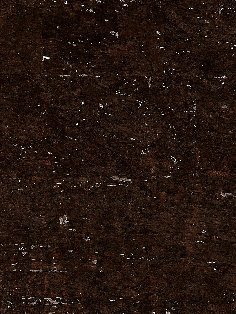 Scalamandre Carbonized Cork Espresso & Silver Wallpaper