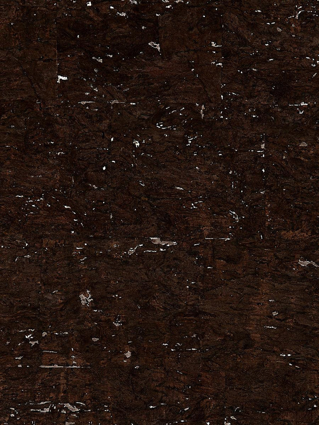 Scalamandre Carbonized Cork Espresso & Silver Wallpaper