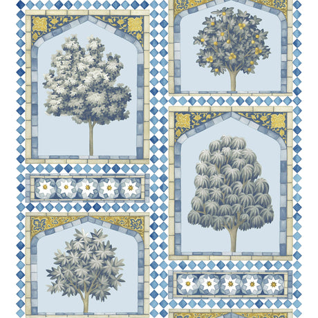 Cole & Son SULTAN'S PALACE CHINA BLUE & OCHRE Wallpaper