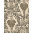 Cole & Son HOLLYWOOD PALM SILVER & CHARCOAL Wallpaper