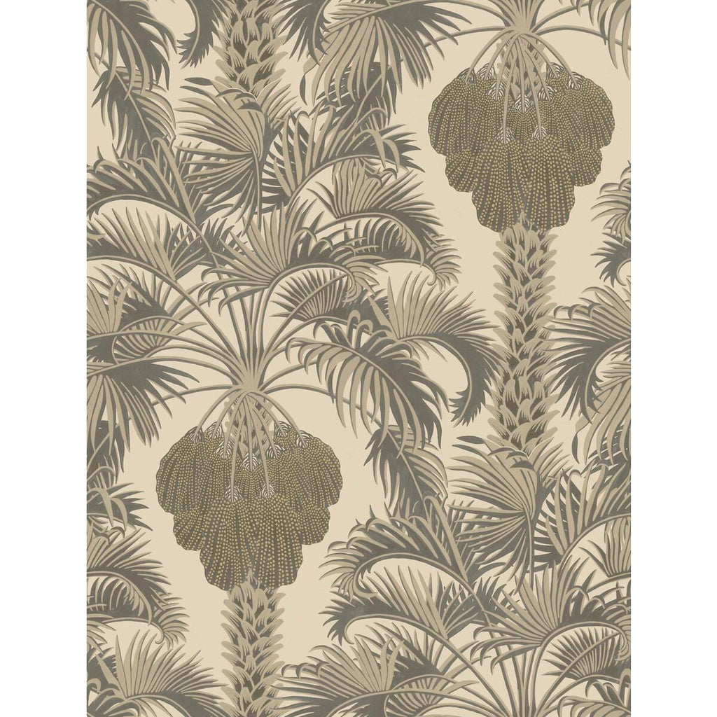 Cole & Son HOLLYWOOD PALM SILVER & CHARCOAL Wallpaper