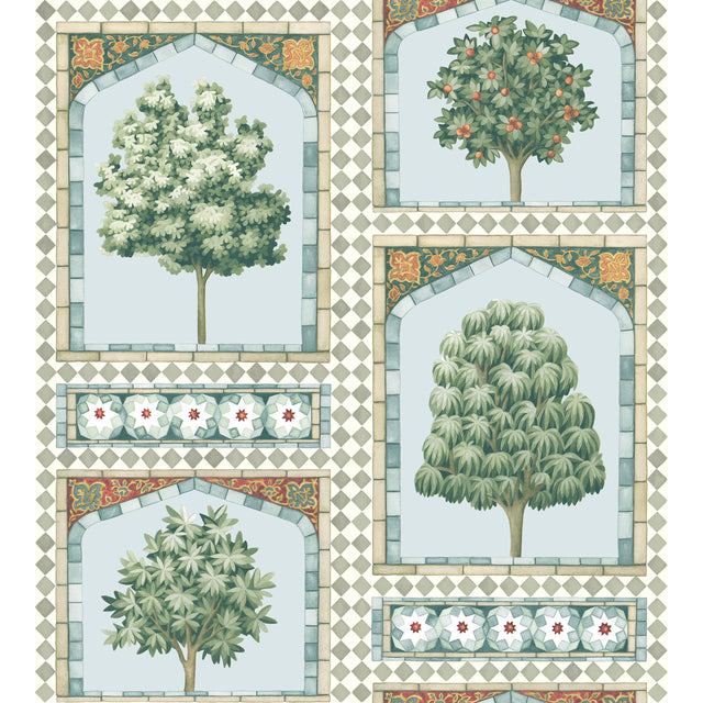 Cole & Son SULTAN'S PALACE PRINT ROOM BLUE & DUCK EGG Wallpaper