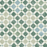 Cole & Son Zellige Olive & Print Room Blue Wallpaper