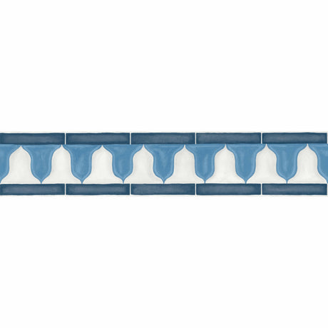 Cole & Son ZELLIGE BORDER CHINA BLUE & WHITE Wallpaper
