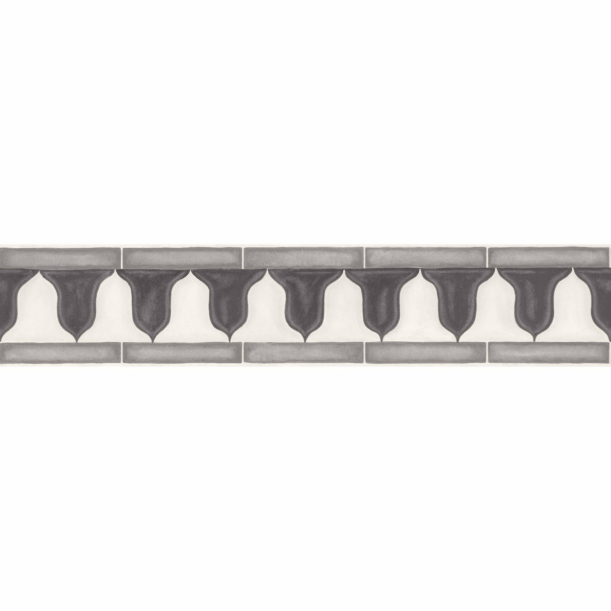 Cole & Son ZELLIGE BORDER SOOT & SNOW Wallpaper