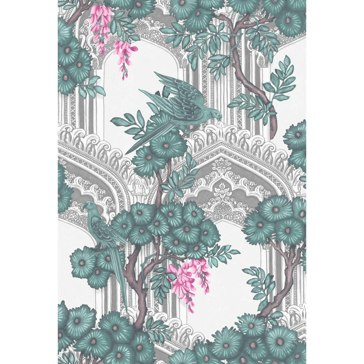 Cole & Son BABYLON TEAL & PINK Wallpaper
