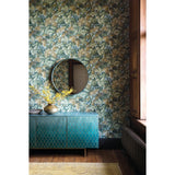 Cole & Son ROYAL FERNERY KHAKI & PRINT ROOM BLUE Wallpaper