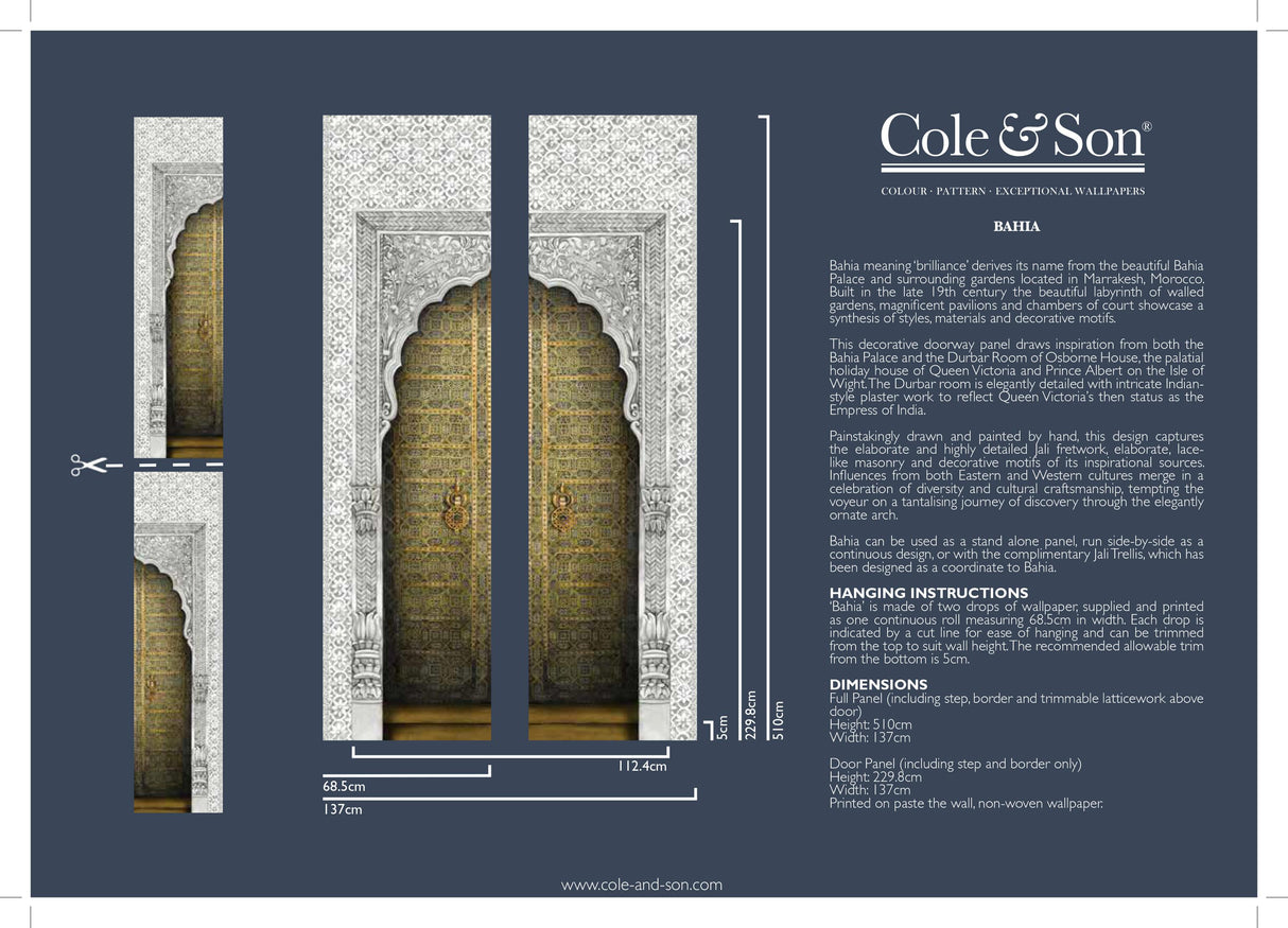 Cole & Son BAHIA GOLD & STONE Wallpaper
