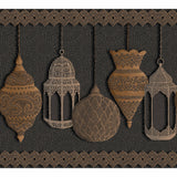 Cole & Son FEZ SILVER & BRONZE ON CHARCOAL Wallpaper