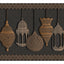 Cole & Son FEZ SILVER & BRONZE ON CHARCOAL Wallpaper
