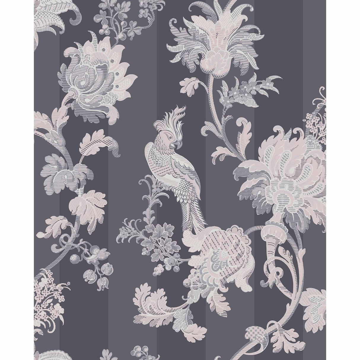 Cole & Son ZERZURA SLATE GREY & BLUSH PINK Wallpaper