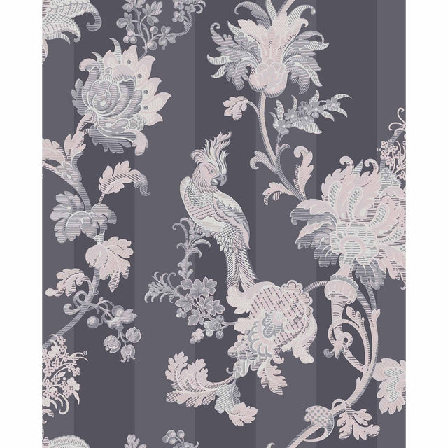 Cole & Son ZERZURA SLATE GREY & BLUSH PINK Wallpaper