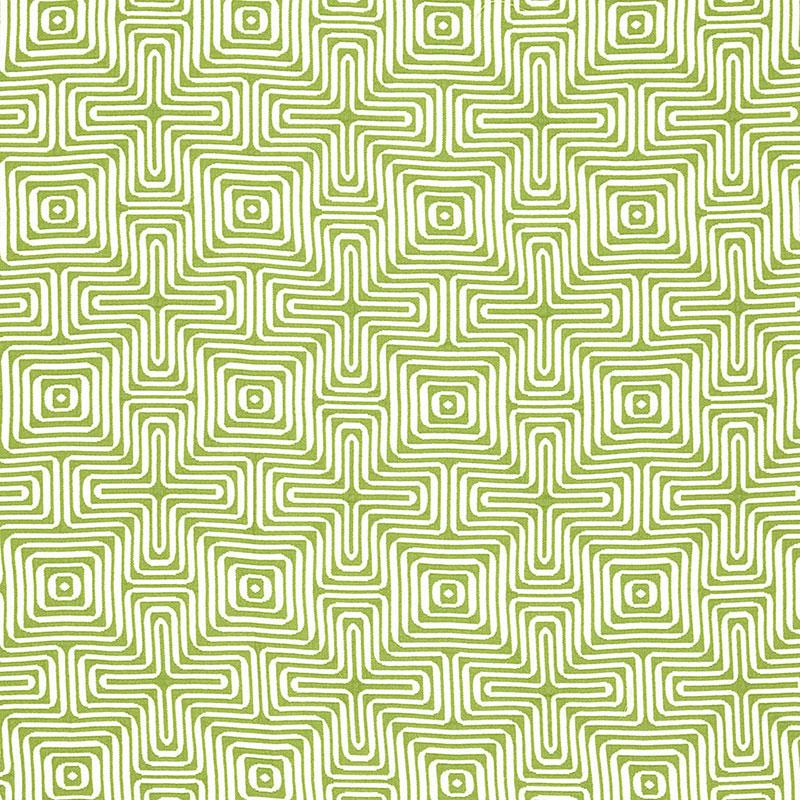 Schumacher Amazing Maze Indoor/Outdoor Palm Fabric