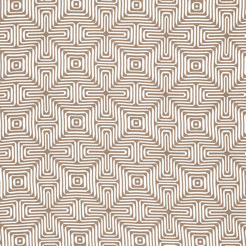 Schumacher Amazing Maze Indoor/Outdoor Sand Fabric