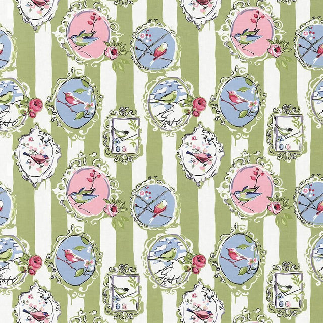 Kasmir Watch The Birdie Kiwi Fabric