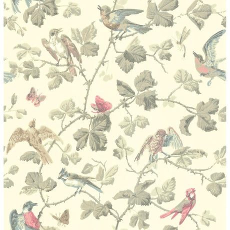 Cole & Son WINTER BIRDS LINEN Wallpaper