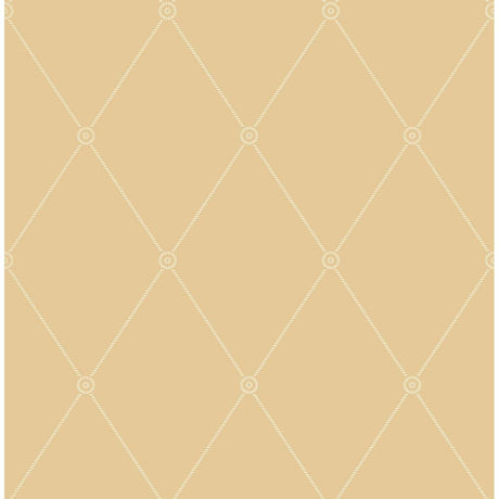 Cole & Son LARGE GEORGIAN ROPE TRELLIS YELLOW Wallpaper