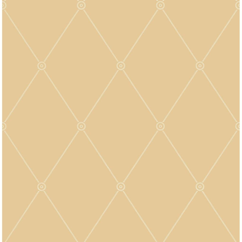 Cole & Son LARGE GEORGIAN ROPE TRELLIS YELLOW Wallpaper