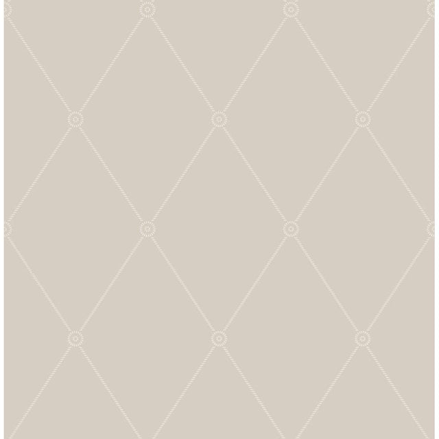 Cole & Son LARGE GEORGIAN ROPE TRELLIS PUTTY Wallpaper