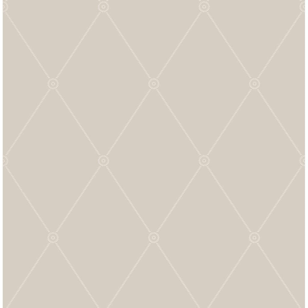 Cole & Son LARGE GEORGIAN ROPE TRELLIS PUTTY Wallpaper