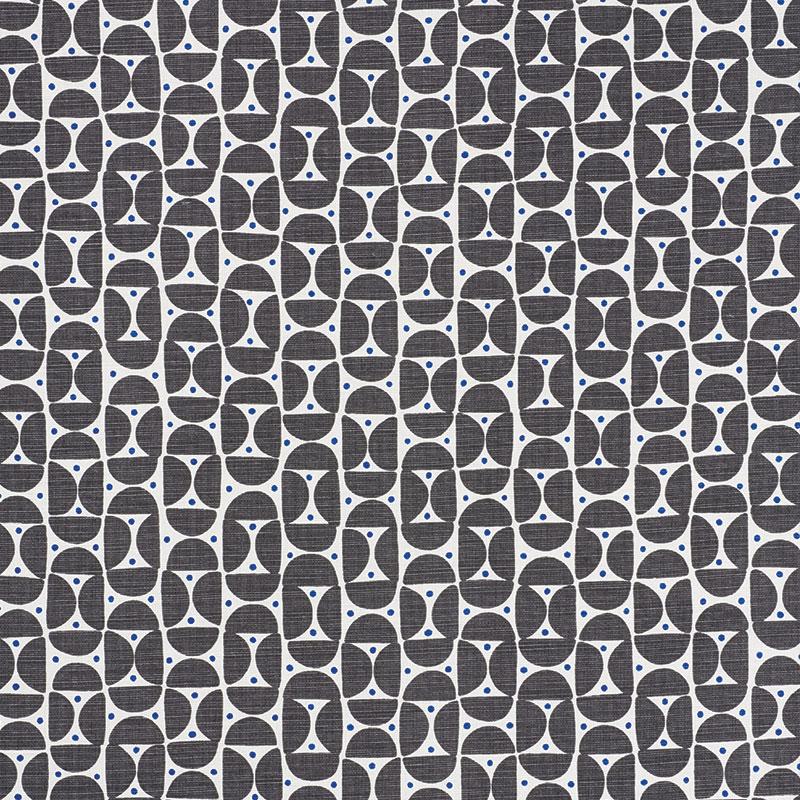 Schumacher Mezza Luna Black Fabric